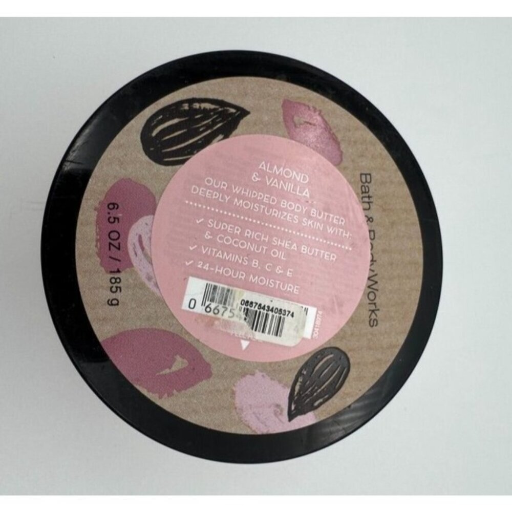 Bath & Body Works Almond & Vanilla Whipped Body Butter 6.5 oz 185 g
